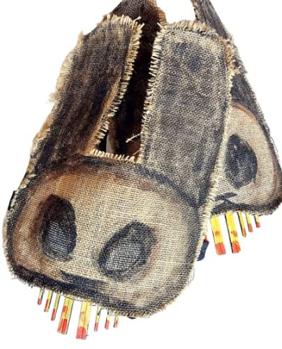 Creepy Bunny Mask - Scary Burlap Rabbit Mask - Halloween Horror Prop - Masquerade Disguise - Party Animals Masks