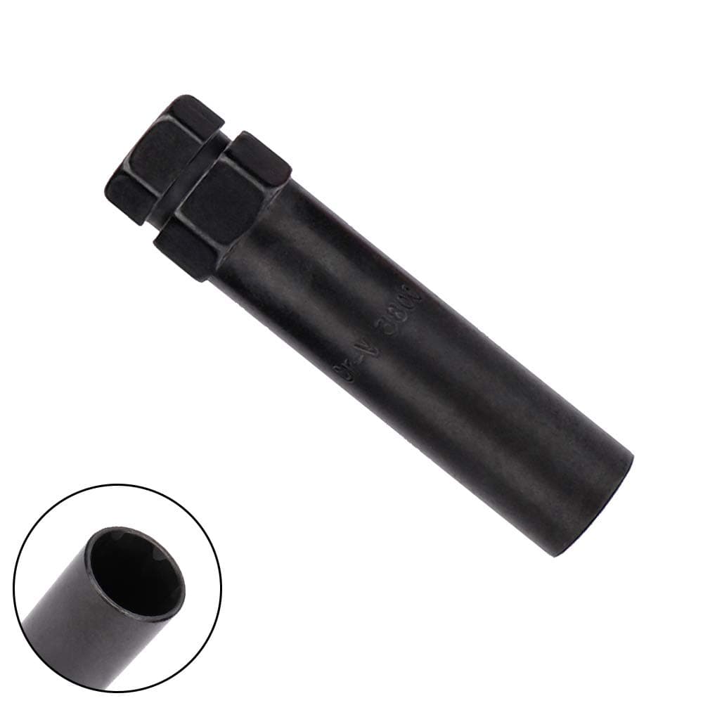 IRONTEK 6 Point Spline Drive Tuner Socket Key Tool for Six-Spline Drive Tuner Lug Nut Key Replacement 17.6mm Inner Diameter Compatible with 19mm (3/4") & 21mm (13/16") Hex Socket Wheel Lock Lug Nuts