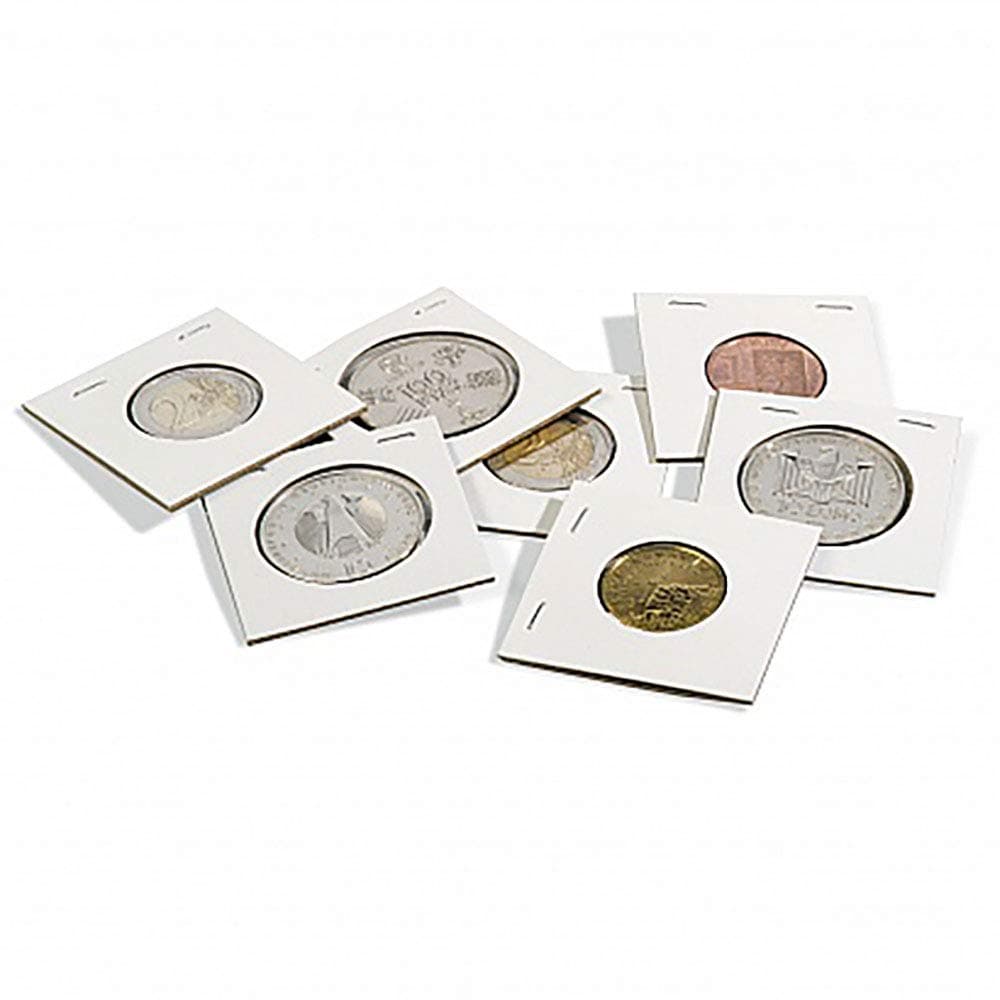 LeuchtturmCardboard frames to staple, for coins up to 30 mm Ø pack of 100