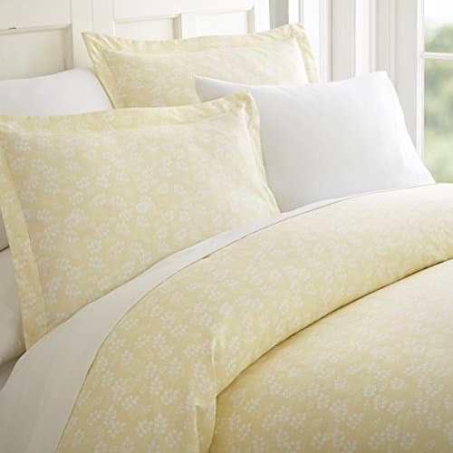 Simply Soft Ultra Soft Wheatfield Patterned 3 Piece Duvet Cover Set, Queen, Ivory (SS-DUV-WHE-Queen-IV)