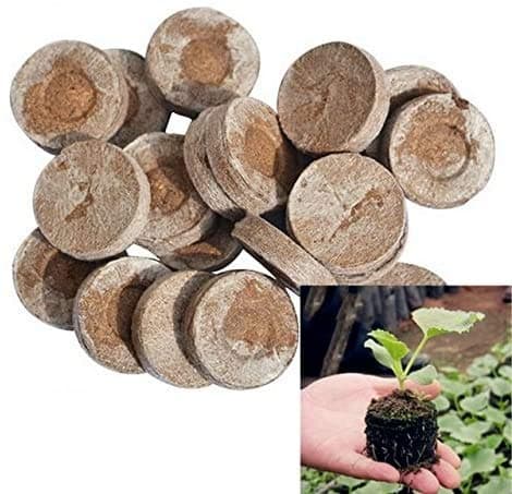30mm Starter coir pellets Coco Fibre Compost jiffy Pellets Peat Free 50 Per Bag