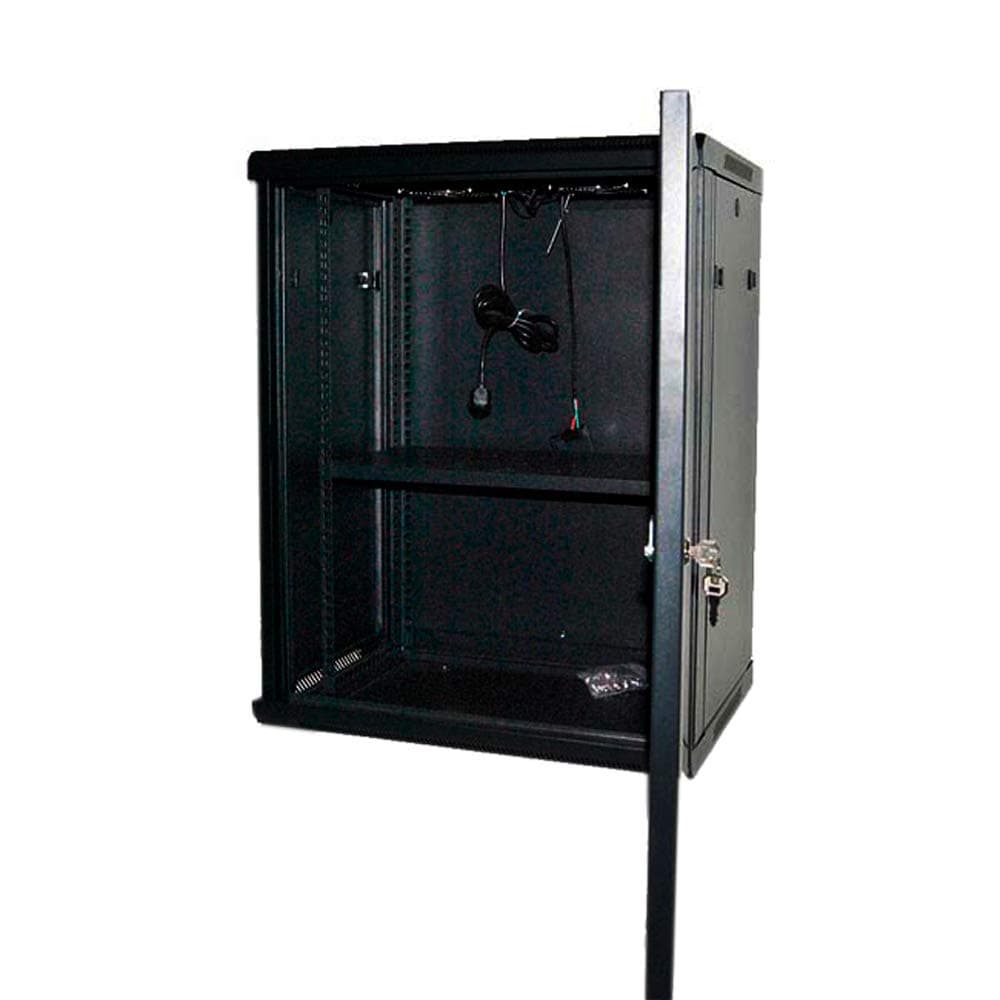 PowerGreen RAC-15645-HQ Cabinet Rack 15U 60X45 with Thermostat 2 Fans 1 Tray