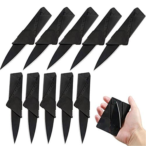 YGSell Credit Card Knives Folding Wallet Thin Pocket Survival Micro Knife USA Lot 10