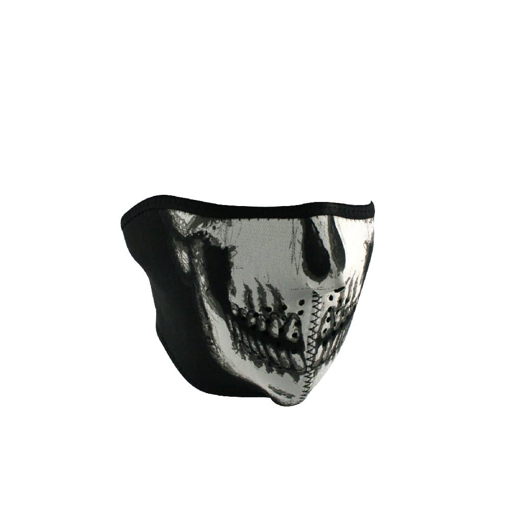 Zan Headgear WNFM002HG, Half Mask, Neoprene, Glow in the Dark, Skull Face by Bike Shop Supply