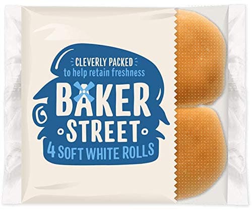 Baker Street 4 Soft White Rolls (Pack of 3) - Total 12 Rolls
