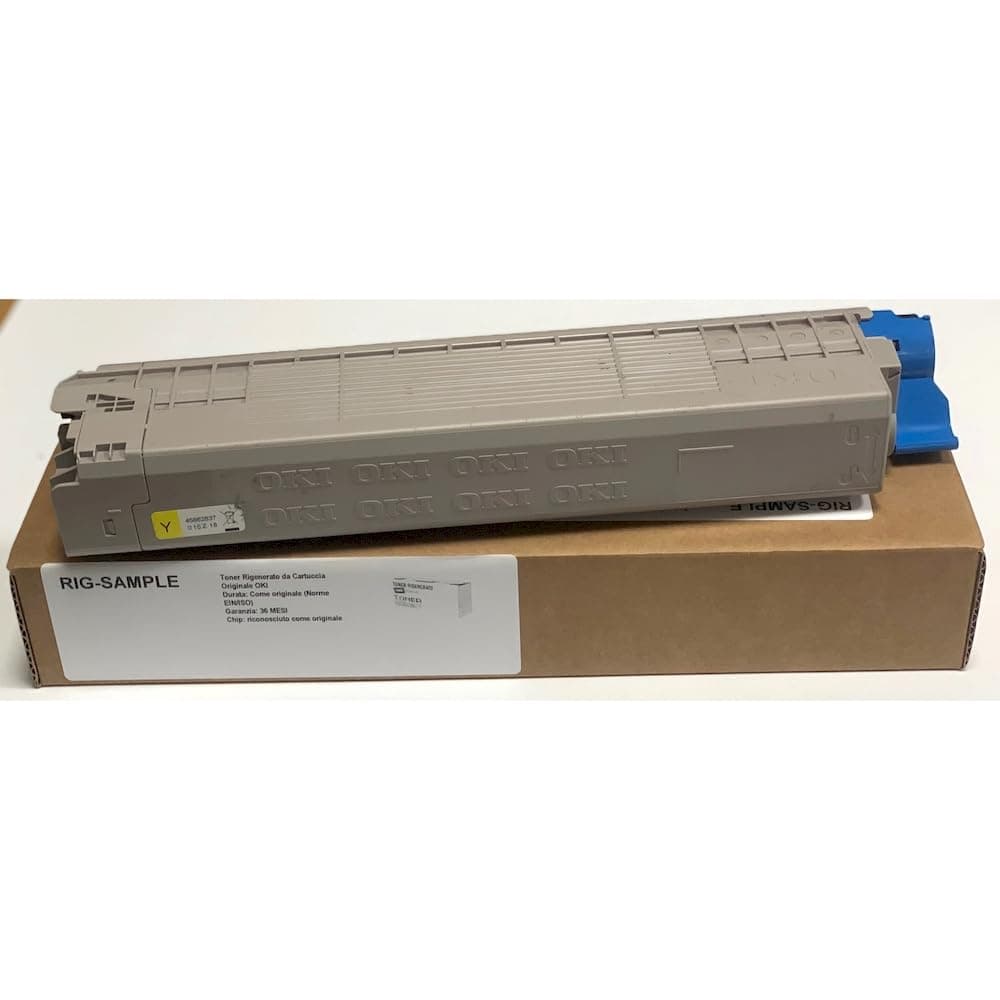 Toner OKI 44844505 for C831 C841 C831dn C841dn C831n C841 831 841 n dn - Yellow - Duration 10,000 Pages - Remanufactured - Made in Italy