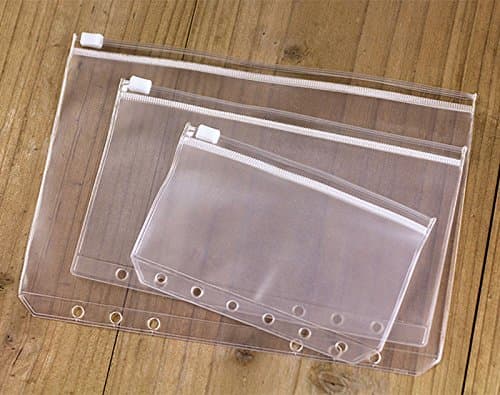 20 pcs Translucent Plastic A6 Size Ziplock Envelope Case Bill Pouch