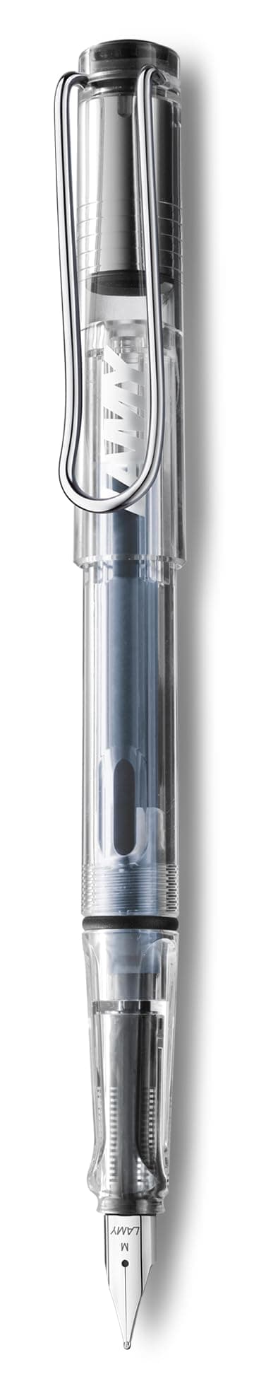 Transparent Vista Fountain Pen with Medium Nib and Blue Ink (L12M)