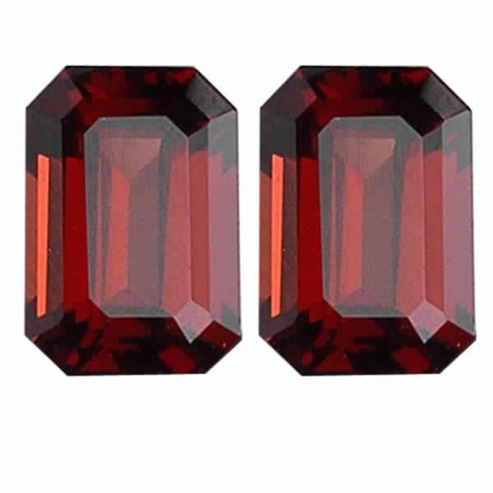 Instagem 6.75-8.20 Cts of 10x8 mm AAA Emerald Mozambique Garnet (2 pcs) Loose Gemstones