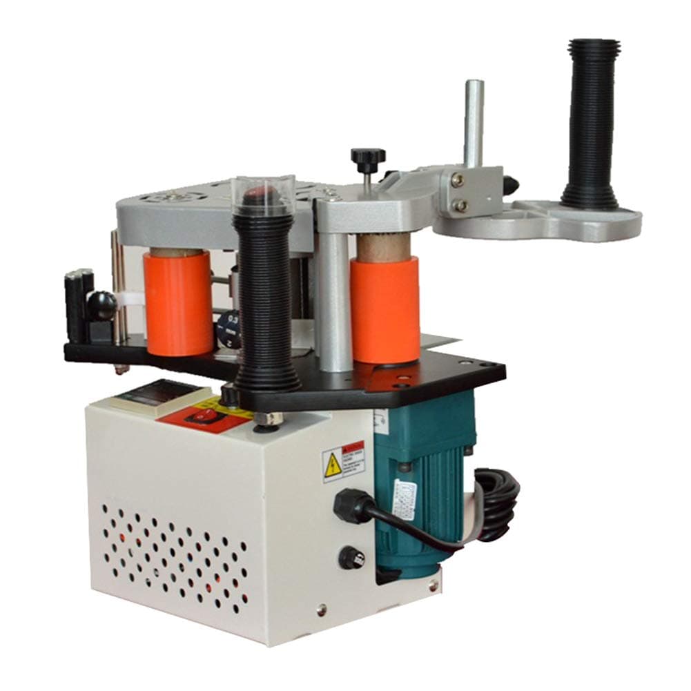 Portable Edge Banding Machine, Curves/Lines Woodworking Edge Bander Speed Adjustable Banding Tool, Double-Sided Glue Edgebander