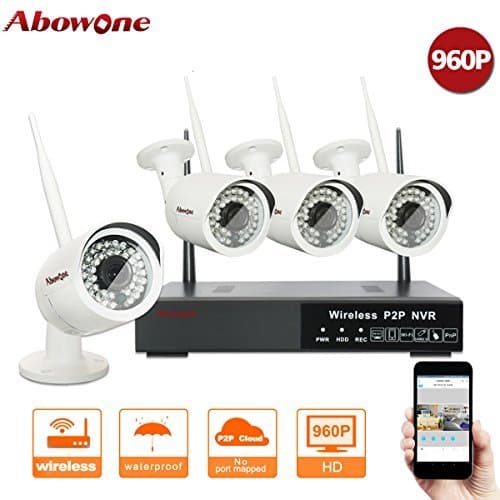 Wireless Security Camera System Outdoor or Indoor with 4 WiFi HD 1080P IP Cameras with Night Vision