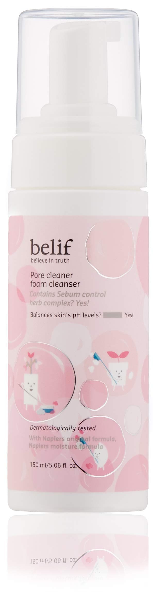 Belif Pore Cleaner Foam Cleanser | Face Cleanser for Pore Care | Cleansing Foam, Pores, Skin Complexion, Skin Tone, Oily Skin, Clean Beauty