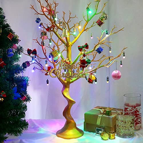 Gold Artificial Tree for Centerpiece - 30 Inches Artificial Tree for Weddings Christmas Birthday Party Home Indoor Outdoor Decoration
