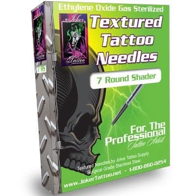 Joker Tattoo Textured Tattoo Needles 7 Round Shaders Box of 50