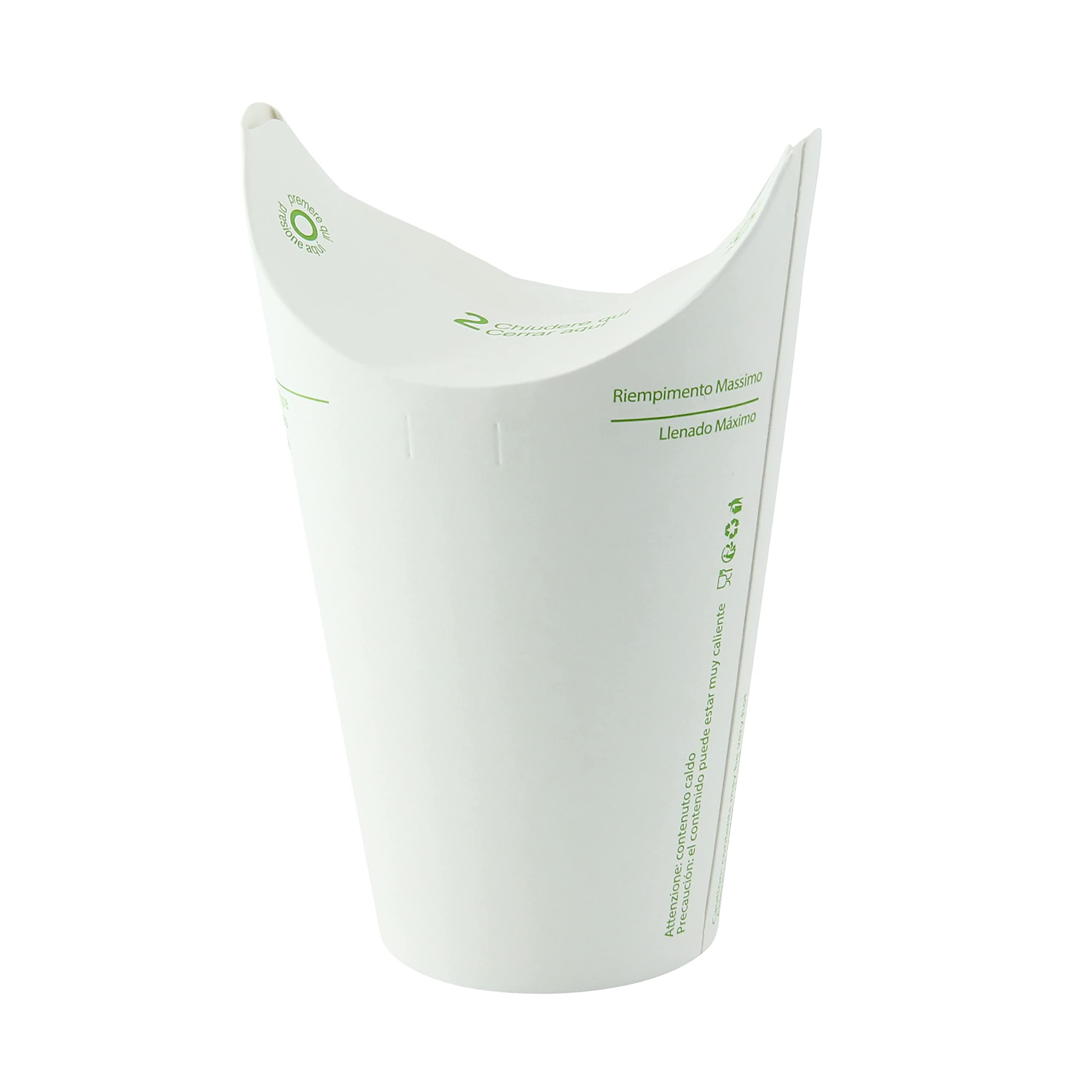 PACKNWOOD 210LIDFR12 Lid-free Paper Cup Single Wall, disposable paper cup, coffee cups, disposable tea cups, dixie cups, paper coffee cups, disposable cups - 12oz D:3.7in H:5.9in - 500 pcs