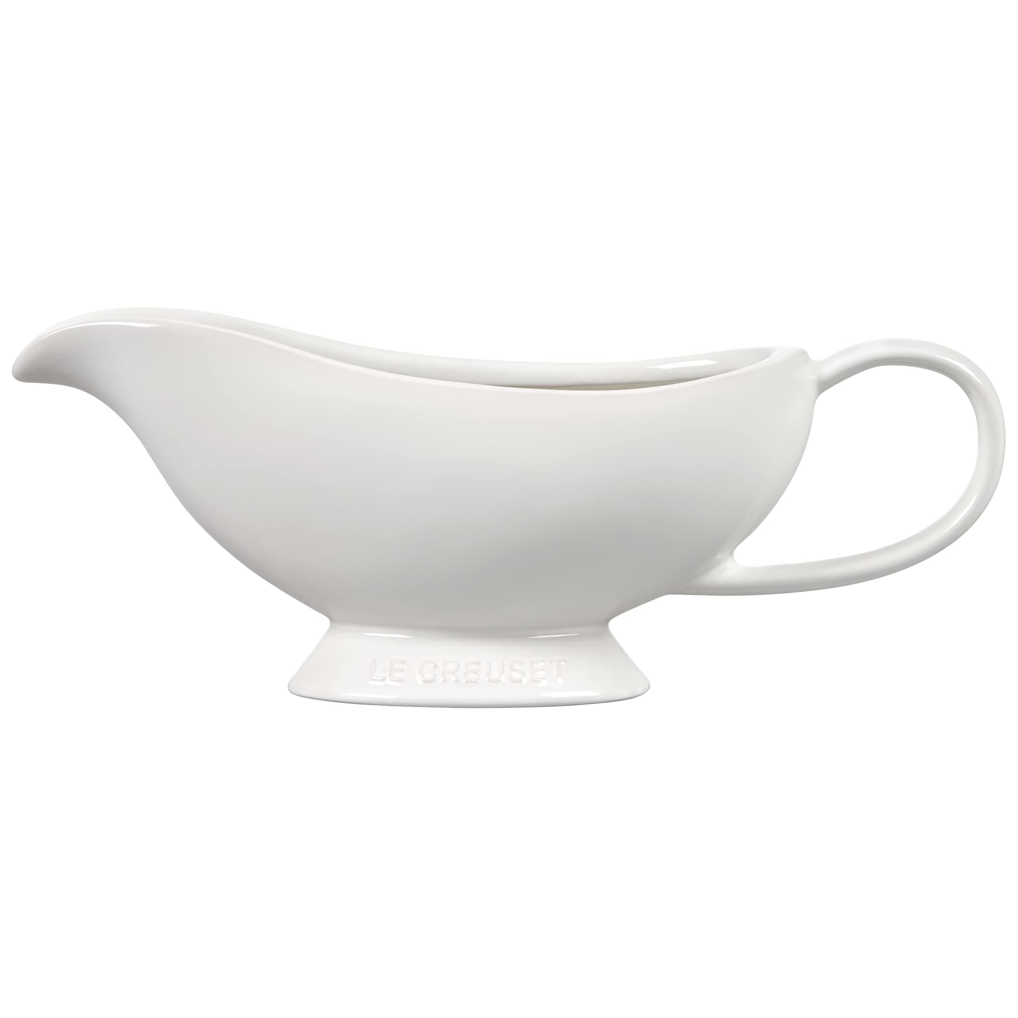Le Creuset Heritage Stoneware Gravy Boat, White