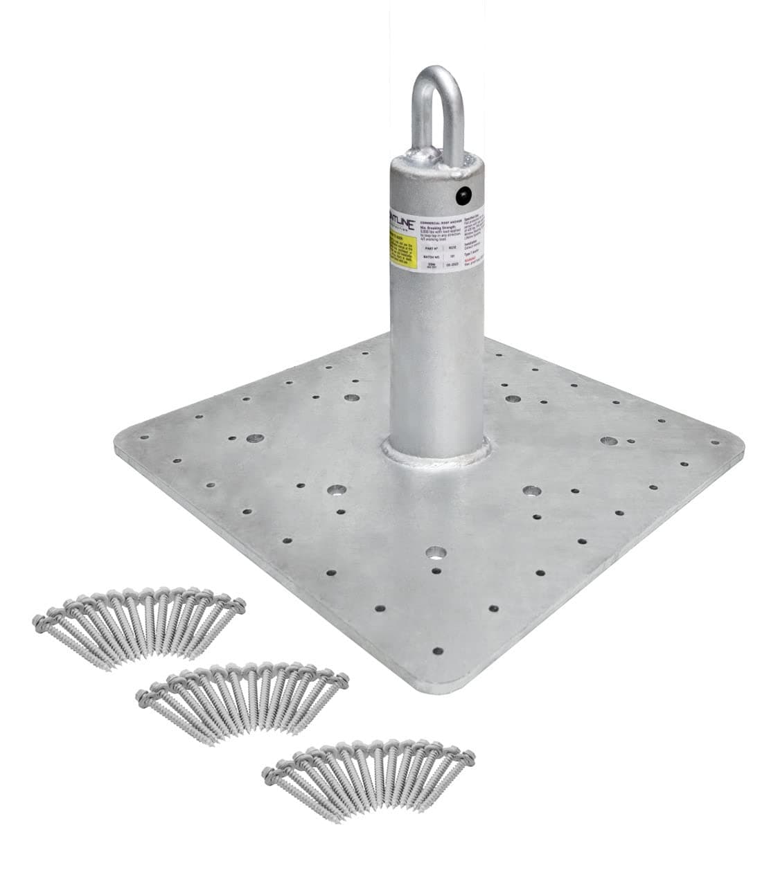 Frontline Fall Protection RO12 Commercial Roof Anchor 12"| OSHA & ANSI Compliant Galvanized Steel Roofing Anchor Point | Metal, Wood or Concrete Application