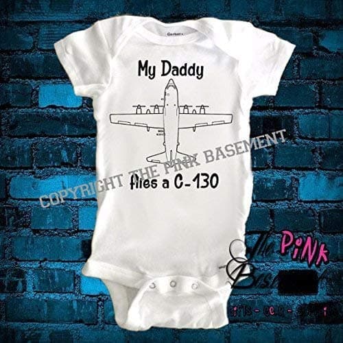 C-130 AC-130 Plane U.S Air Force Military Jet Pilot Fighter Gear Babies Baby Clothes Clothing Unisex Boys Girls Newborn Shower Gift Jumper Jumpsuit Bodysuit One piece Pajamas One-piece Romper