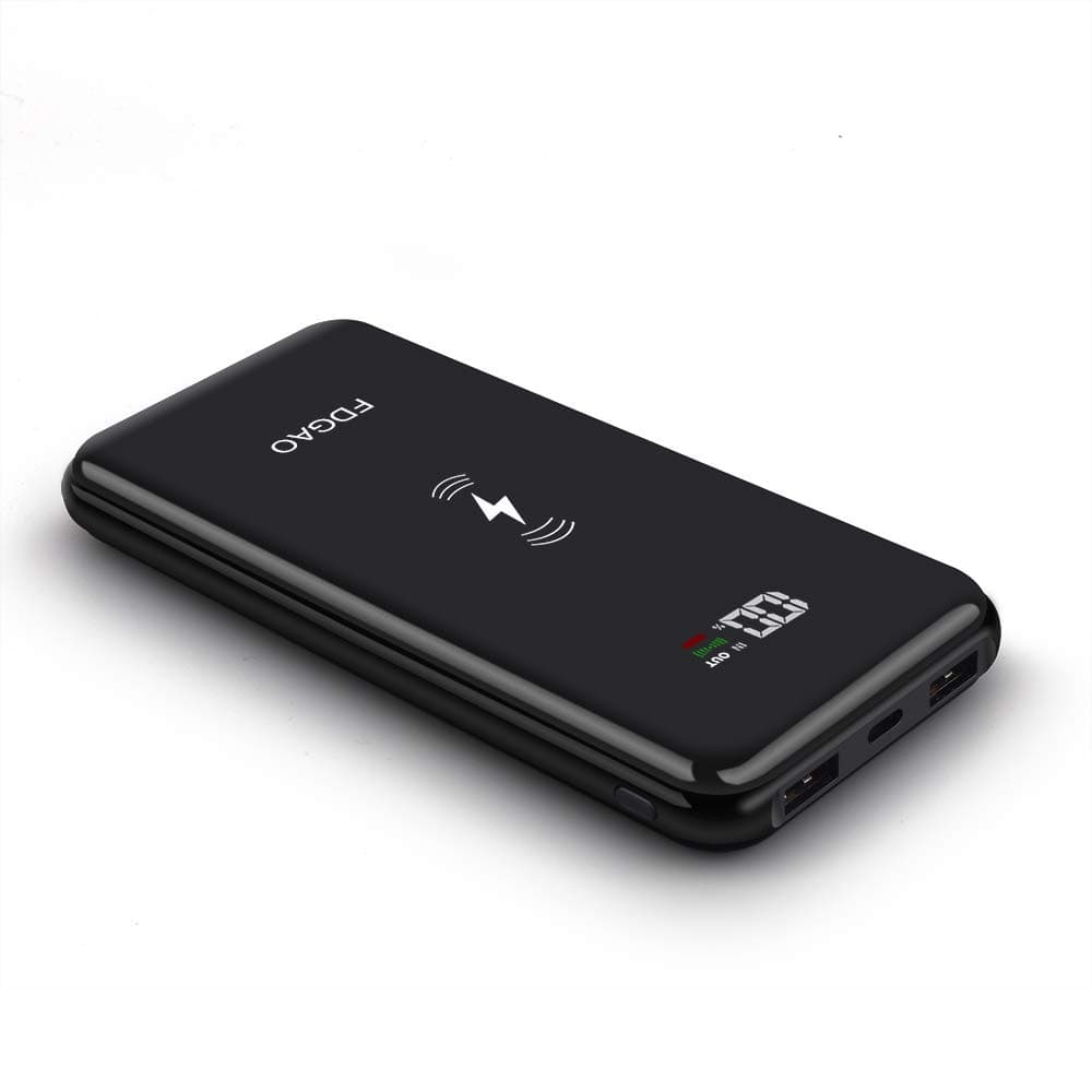 Seiaol Wireless Charger Power Bank, Qi Fast Portable Charger, 8000mAh Wireless Charger with LED Digital Display External Battery Pack for iPhone X,iPhone 8,Samsung Galaxy S9/S8/Note 8 and More