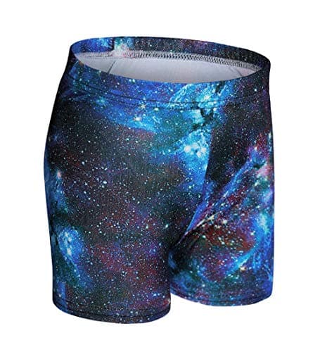 Enlifety Girls Gymnastics Shorts 3D Printed Athletic-Shorts Sparkle Dance Tumbling Sports Bike Short 4-12T