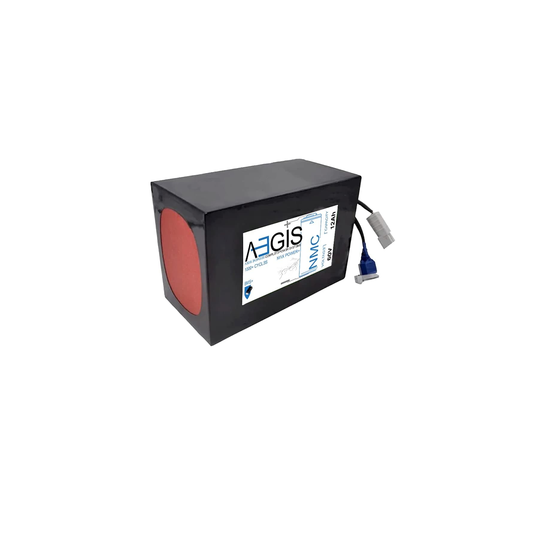 Aegis Battery 60V 12Ah (Lithium Battery + Charger) Rechargeable High-Energy Li-ion Battery (PVC) with BMS System for e-Scooters, e-Bikes, Solar Applications, Robots