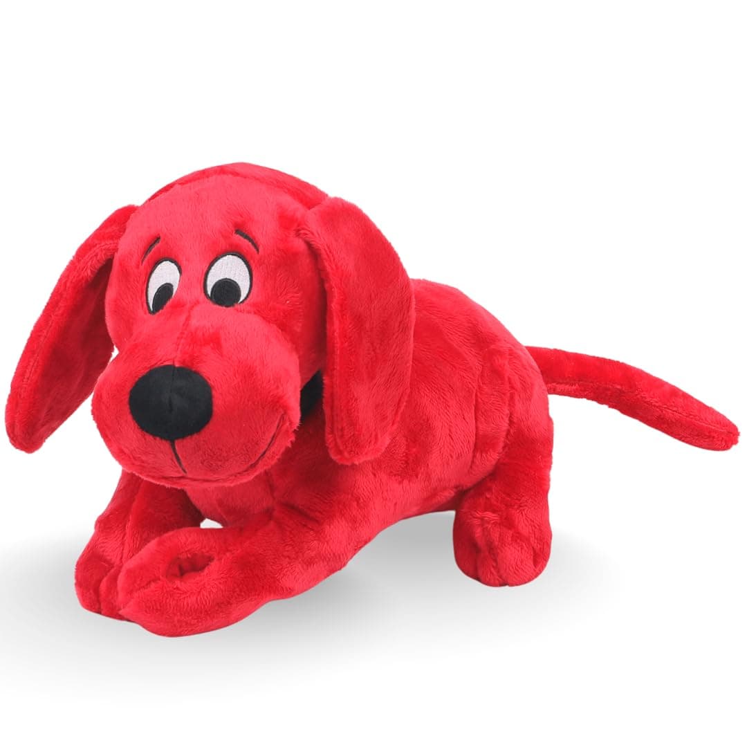 Clifford The Big Red Dog Snuggle Buddy 14" Plush Toy | Cozy Stuffed Animals Play Toy for Medium to Large s | Comfort, Squeakers, Crinkle, Interactive Bonding