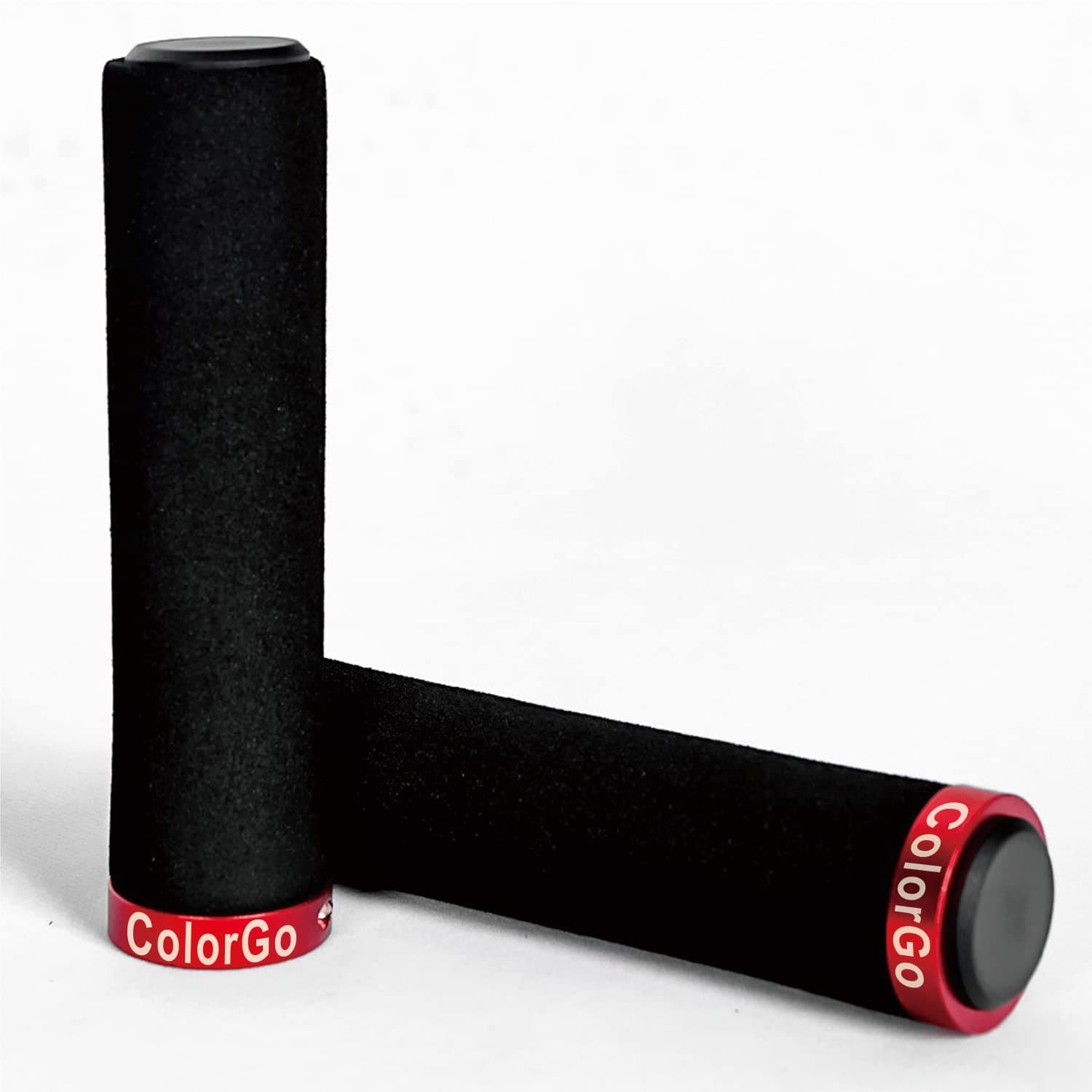 ColorGo Bike Grips Foam Single Lock on Bicycle Handle Bar Soft Comfortable Non-Slip Bike Handle Grips for BMX Mountain MTB Beach Cruiser Scooter