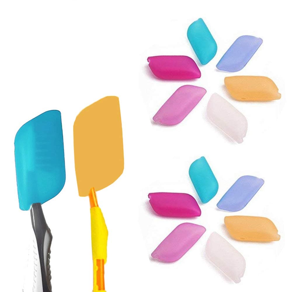 Silicone Toothbrush Covers 12-Pack, Protective Toothbrush Case Great for Home Travel Outdoor