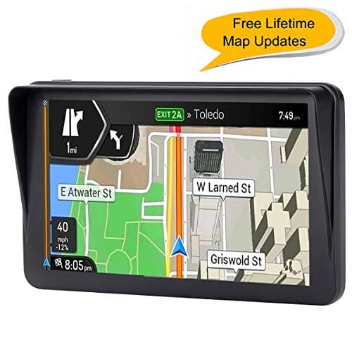 Car GPS, 7 inches Navigation System for Cars Lifetime Map Updates Touch Screen Real Voice Direction Vehicle GPS Navigator