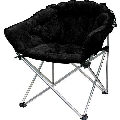 Your Zone Plush Ultrasuede Club Chair ~ Black Stardust