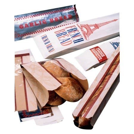 White Kraft Paper Bread Bag, 5" x 3" x 18" - 1000 per case 5318MG SCA Tissue
