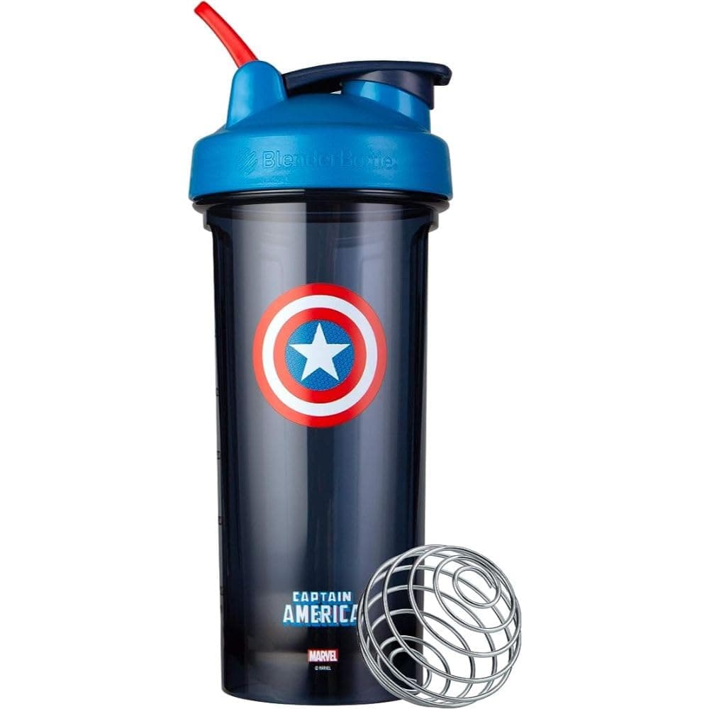 Marvel Shaker Bottle Pro Series Perfect for Protein Shakes and Pre Workout, 28-Ounce, Captain America Shield