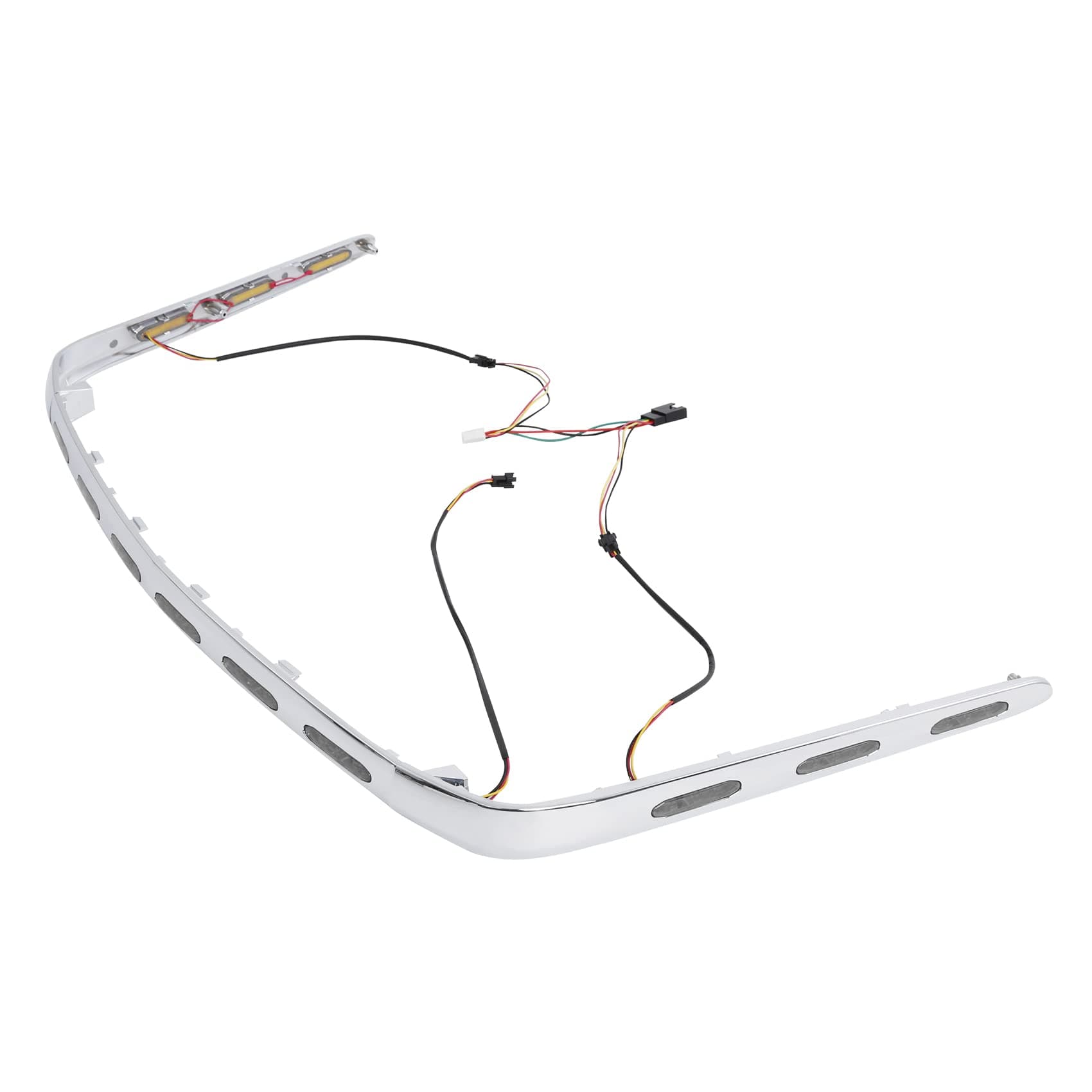 Trunk Trim Moldings Cover LED Lights Trunk Decoration Trims Fit for Honda Goldwing GL1800 2001-2011 2002 2003 2011 (Chrome&Smoked)