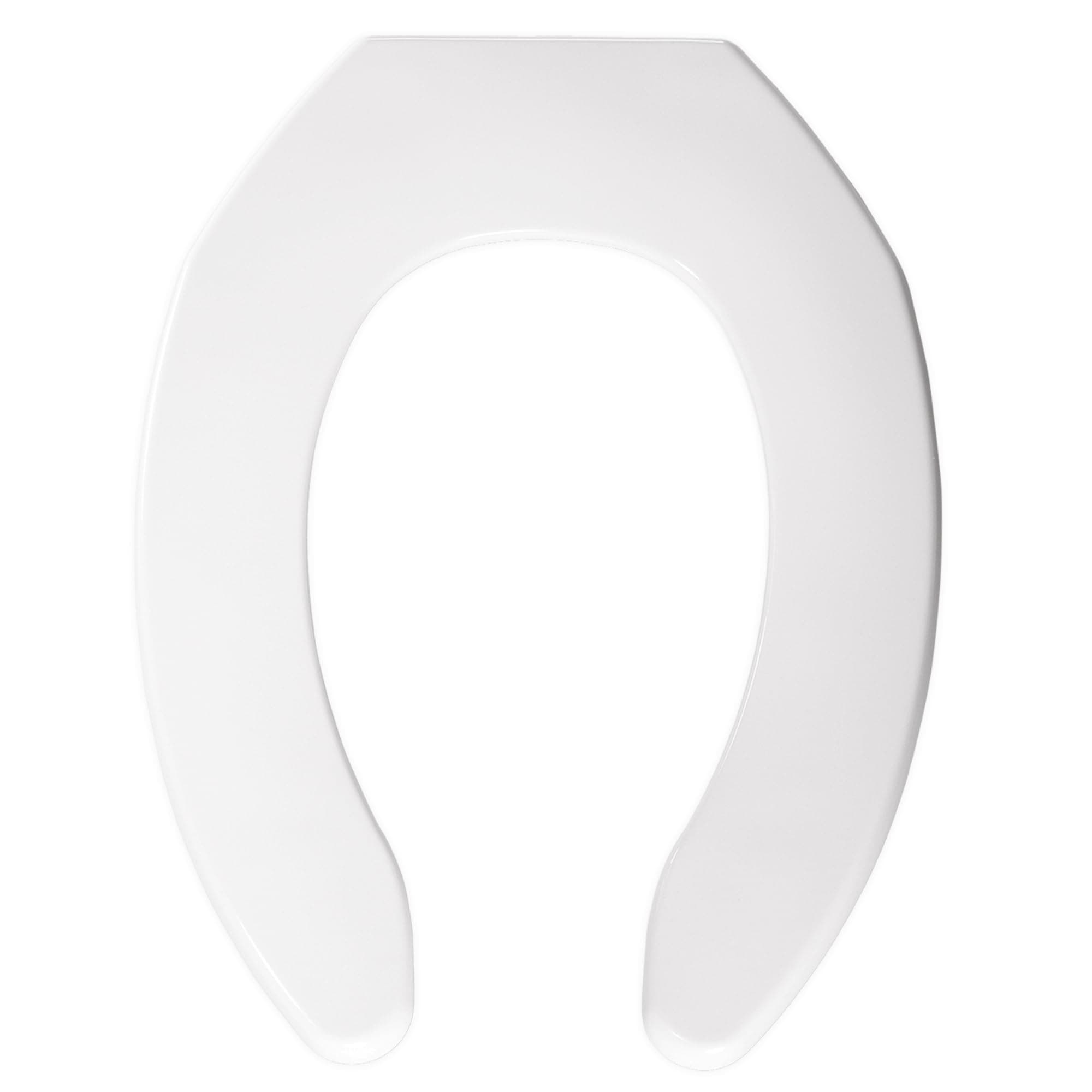 1055SSC Commercial Open Front Plastic Toilet Seat, Heavy Duty Industrial No Slam Seat, Elongated, White
