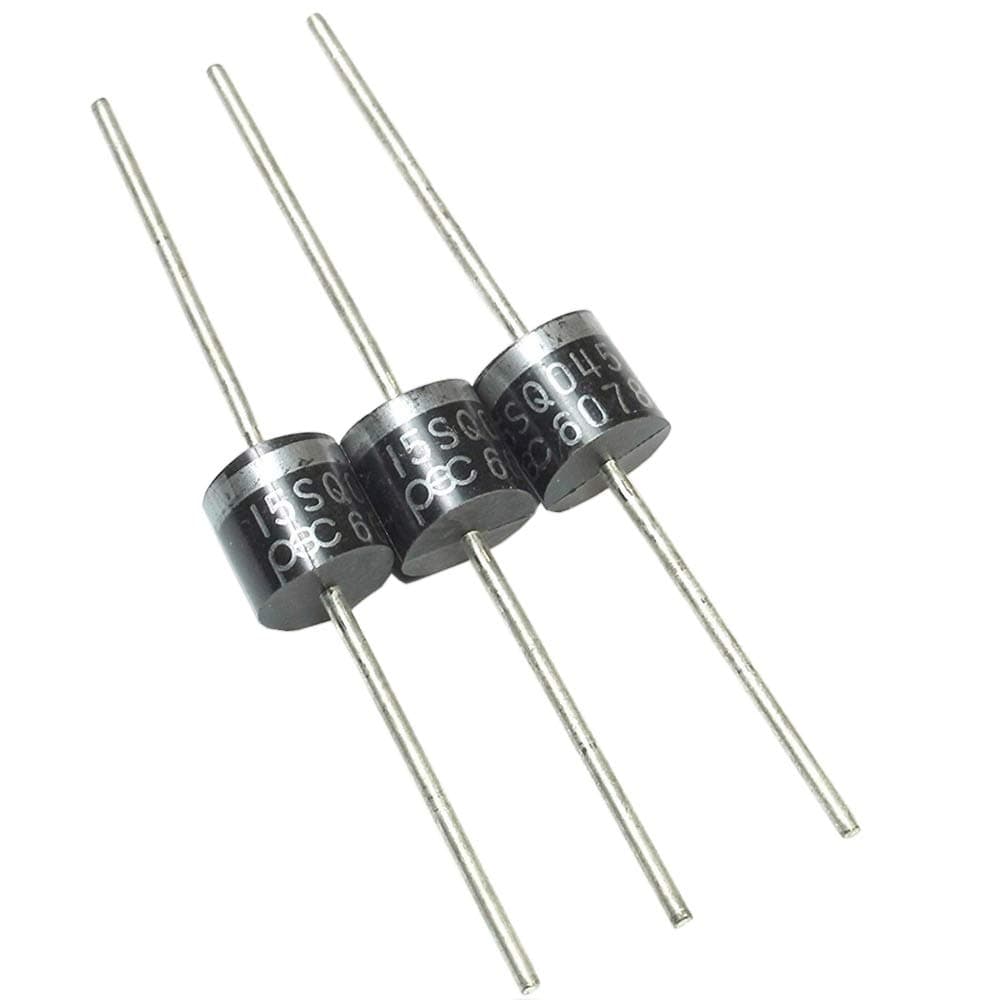 Birsppy 15amp Diode Axial Schottky Blocking Diodes for Solar Cells Panel,15SQ045 Schottky Diodes 15A 45V (Pack of 10pcs)…