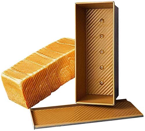 Vrose Flosi Grand Size Loaf Pan Bread Toast Baking Tins with Cover Pullman Bread Mould Non-Stick for Baking 1000 gram Dough Commercial