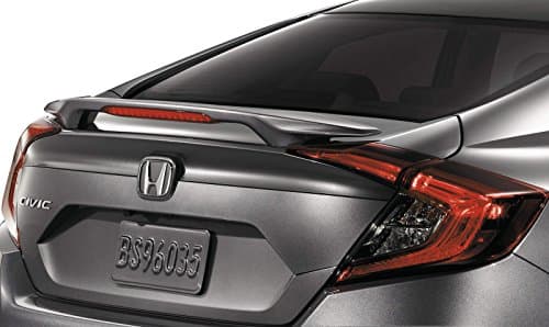 California Dream Brand Painted Factory Style Spoiler Compatible with: 2016-18 Honda Civic 4-DR in The Paint Code of Your Choice (Taffteta White NH578)