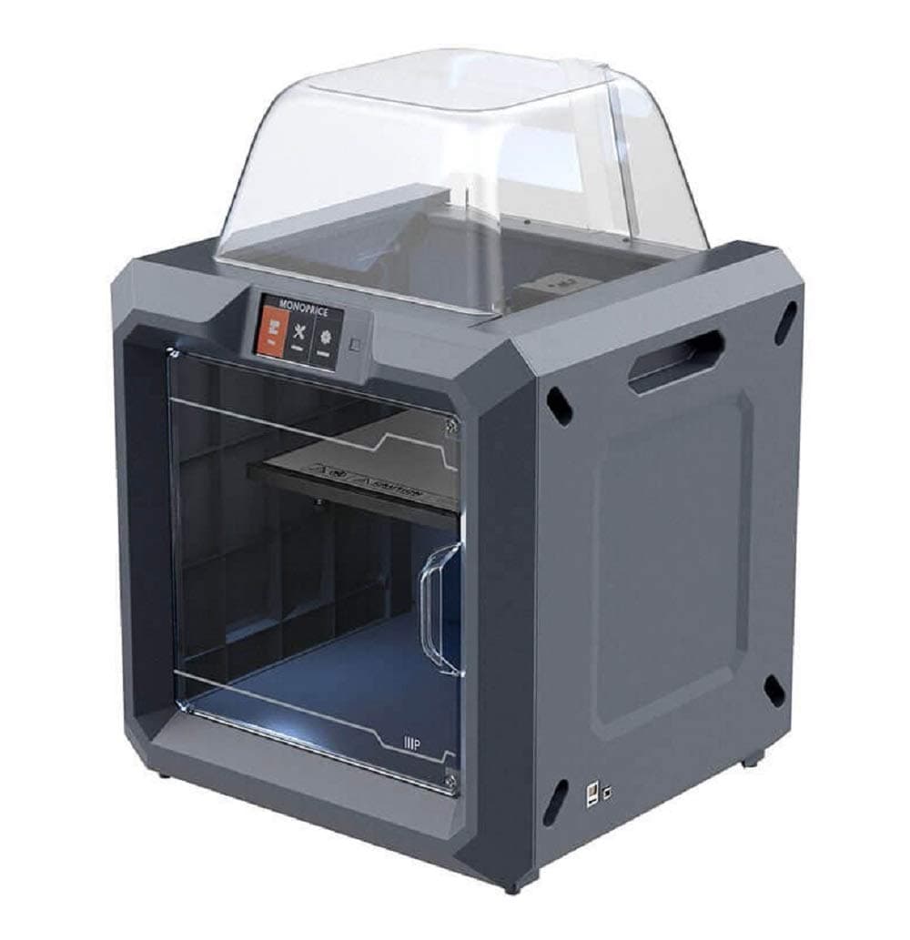 Monoprice 300 3D Printer - Black with Large Heated Build Plate (280 x 250 x 300 mm) Fully Enclosed, Touch Screen, Assisted Leveling, Easy Wi-Fi, 8GB Internal Memory