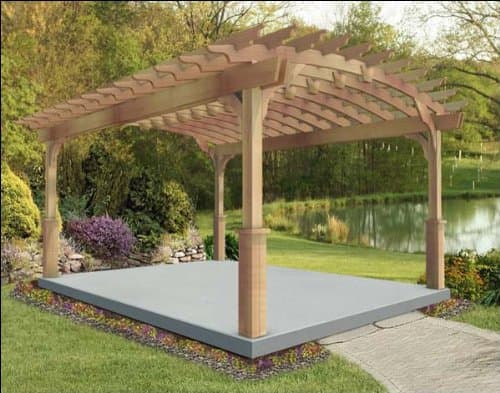 12' x 20' Red Cedar Arched Garden Pergola