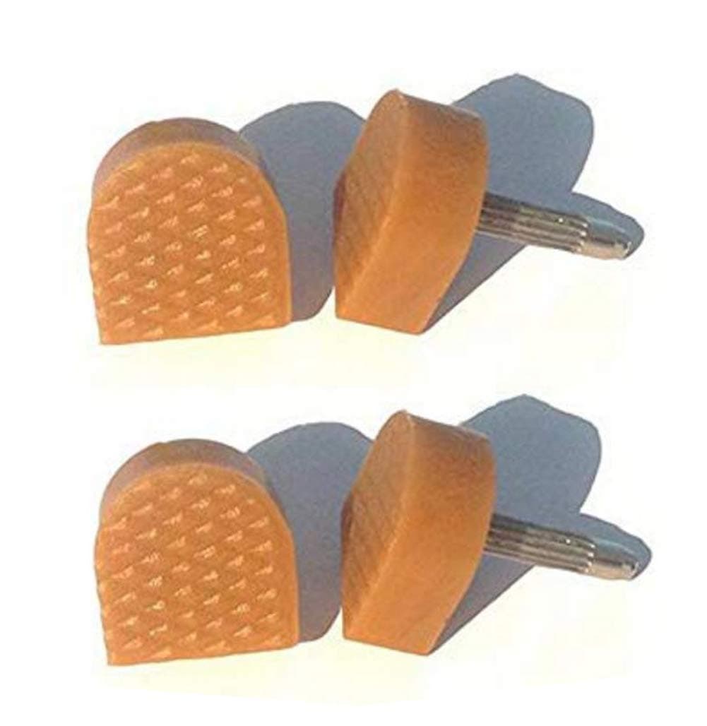 6 Pairs 8 mm 9 mm 10 mm U Shaped Non-Slip Tip High Heel Cap Shoe Repair Protectors Replacement Dowels Pads Cups（Beige）