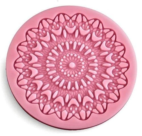Silicone Mold Making Kit Round Lace Sunburst Silicone Mold for Fondant, Gum Paste, Chocolate, Crafts, Silicone Mold Cake Decorating