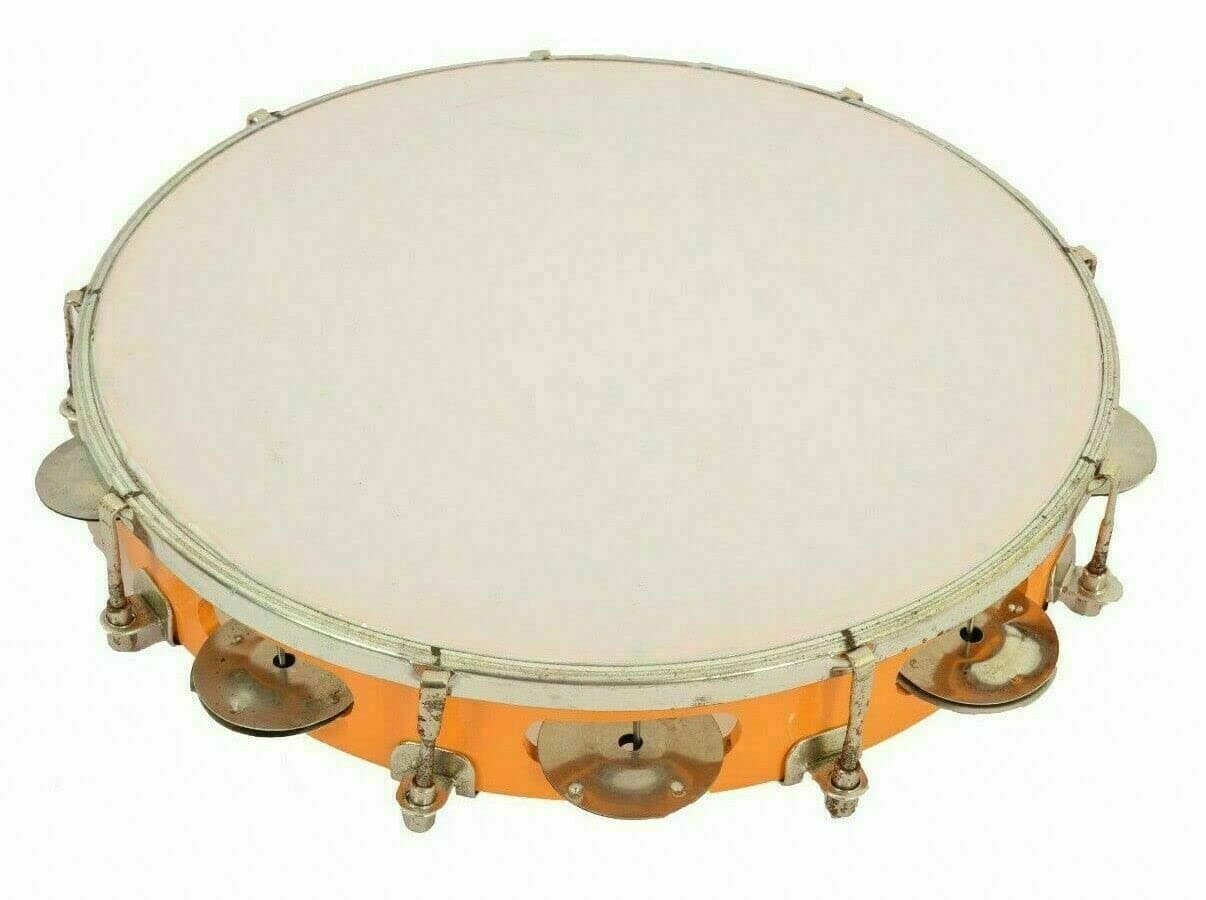 Indian Classical Music Instrument Tambourine/Fibre Dafli Hand Percussion 10 Inch
