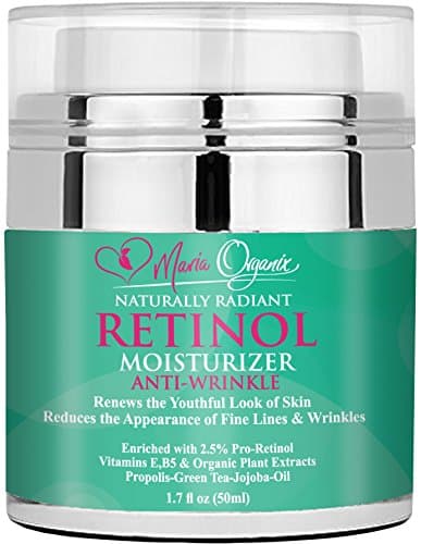 Anti Aging Retinol Cream, Natural Anti Wrinkle Night and Day Moisturizer for Face, Neck and Eyes, with Hyaluronic Acid, Reduces Wrinkles Fine Lines and Acne, Organic Skin Care for Men and Women 1.7 OZ