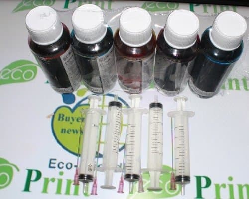 Ink Refill kit for Canon MP600 MP830 MP610 refillable cartridges and ink system, includes a free nano stapler