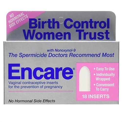 Encare Vaginal Contraceptive Inserts 18 Each ( Pack of 3)