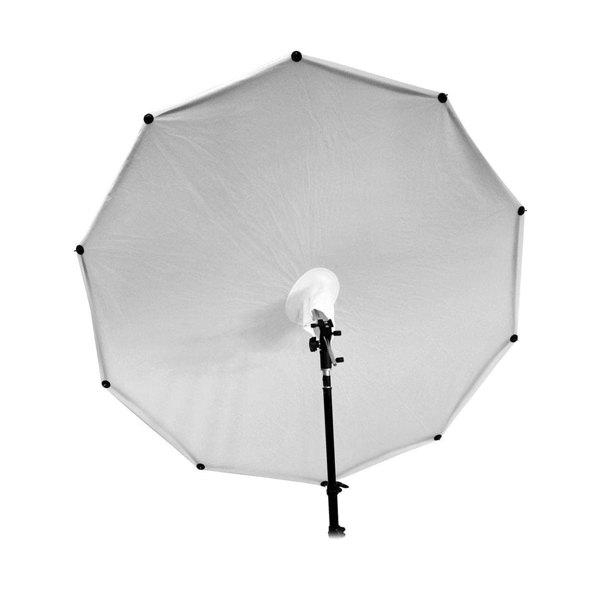 Photek SoftLighter 36" White Umbrella with Fiberglass Frame, 7mm and 8mm Removable Shaft, Black Back