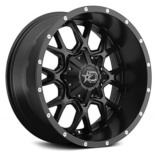20X10 6X135/6X5.50 4.75BS TYPE 645 SATIN BLACK W/ MILLED LIP - DROPSTARS WHEELS