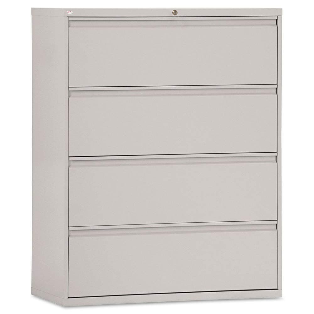 Alera 25510 42 in. x 18.63 in. x 52.5 in. 4 Legal/Letter Size Lateral File Drawers - Light Gray