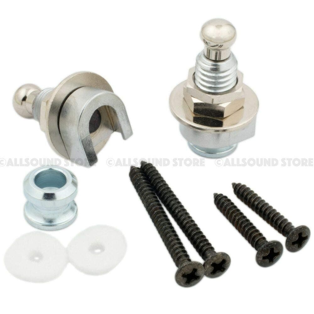 NICKEL - Perfect Lock Bolt Strap Lock System for Guitar & Bass - HOSCO