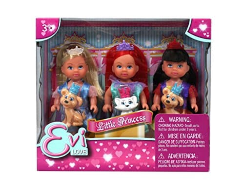 Evi Love Little Princess Dolls with Pets - 3 Pack